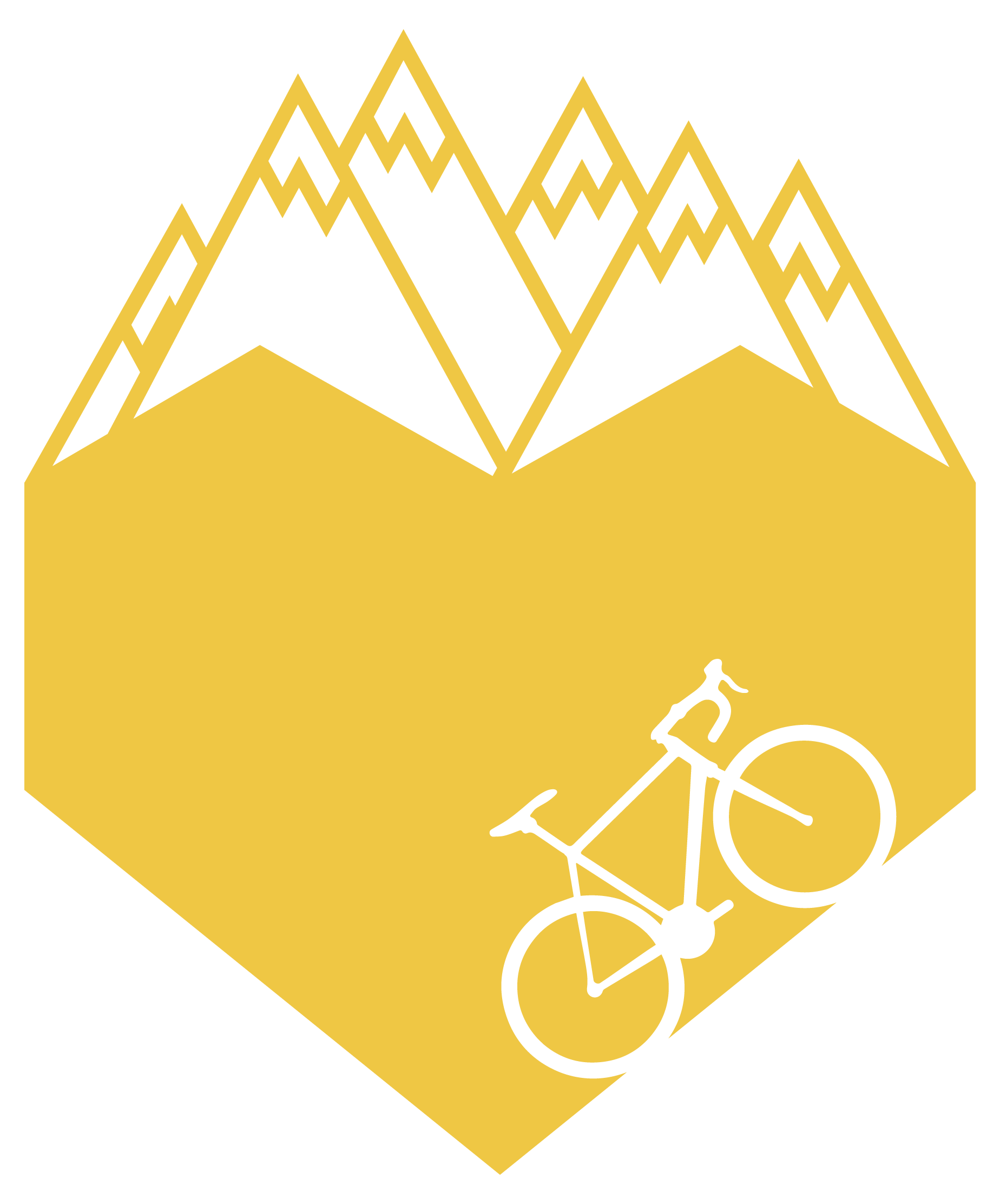 randonneur.org logo, a road bike climbing the mountains