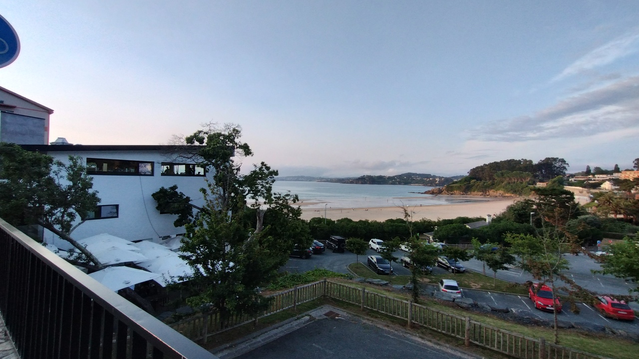 After Surf's building on the left, by the beautiful beach of bastigueiro, on friday evening