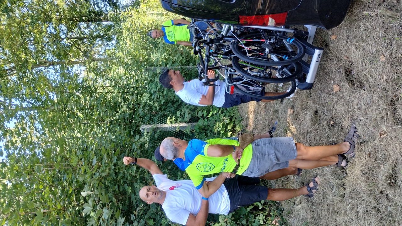 Getting the bikes ready, first step was removing the bikes from the rack