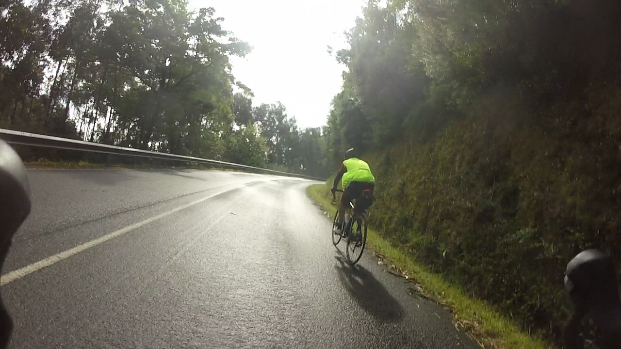 Jose, climbing his way up the first part of the climb to Alto do Caxado