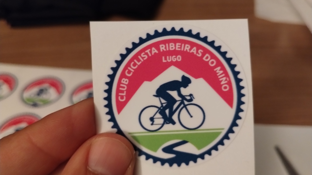 One of the stickers, after I cut it from its sheet