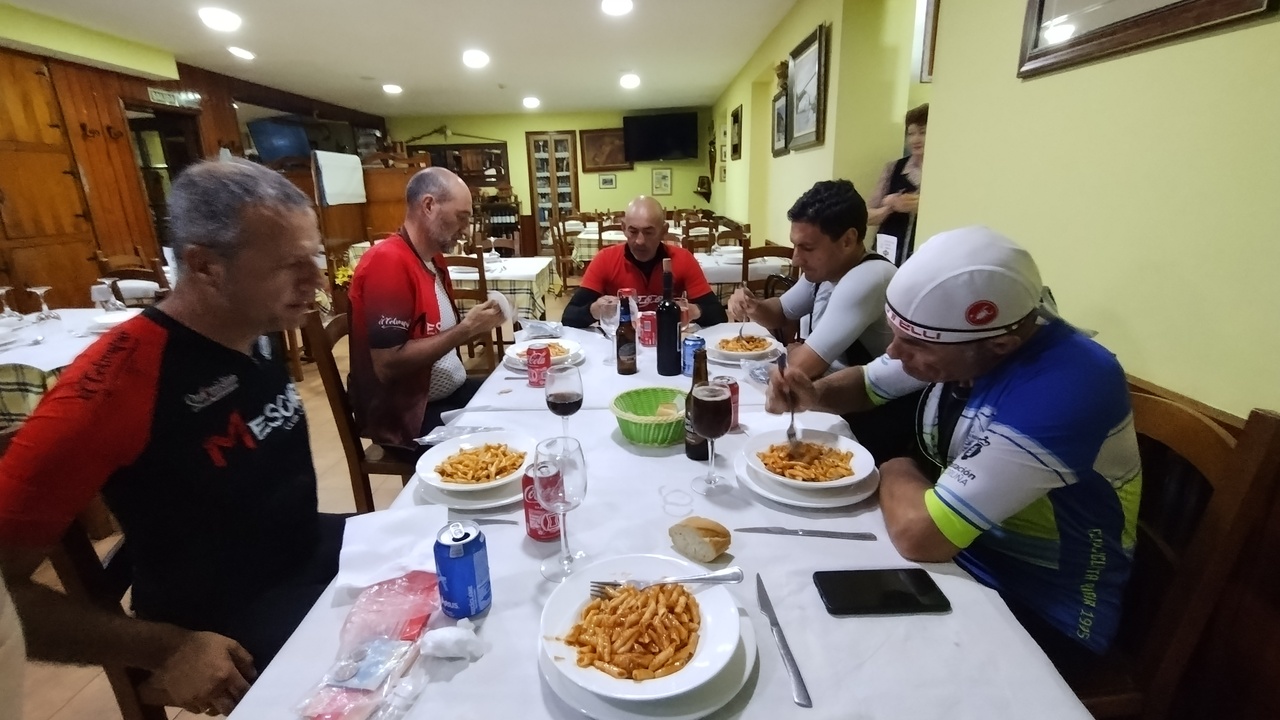 Everybody 'busy' with the dinner starter dish, pasta!