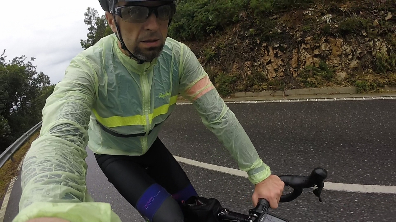 Selfie of myself, completely soaked on my way to Estaca de Bares