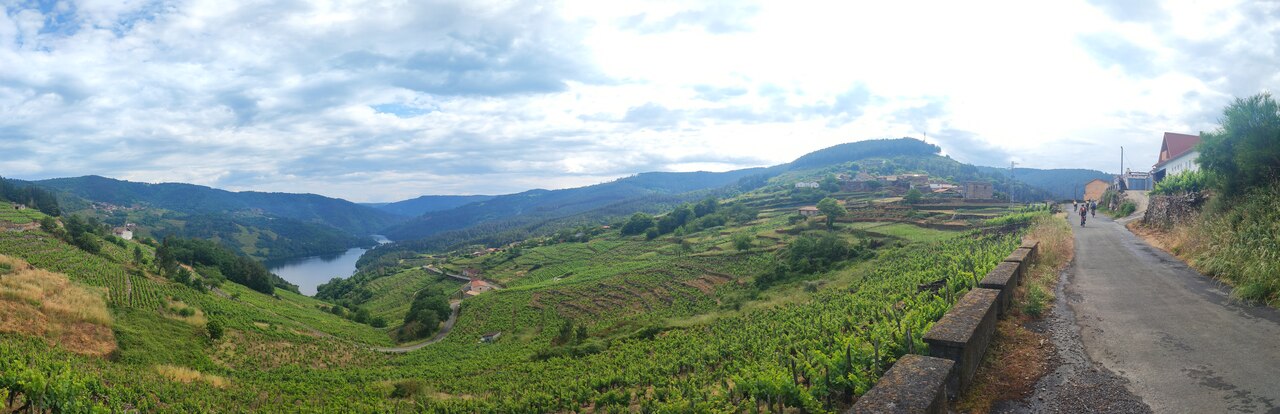 A panorama view of the last climb we did to get out of the Ribeira Sacra. Photo courtesy of Roberto Fernandez Perez