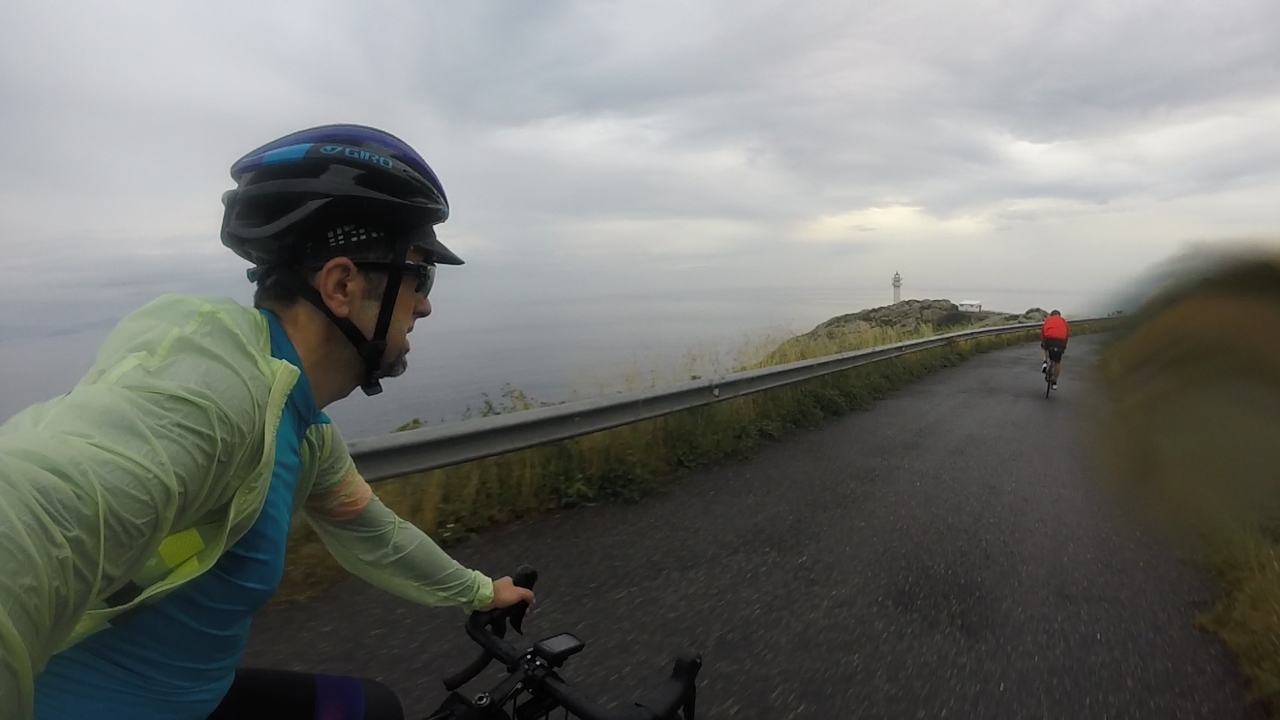 Me and Jose, arriving in the Faro de punta Roncadoira