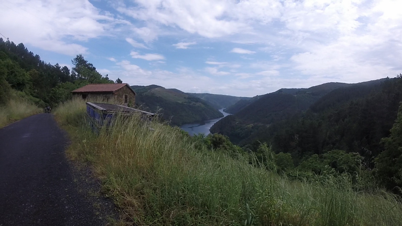 A nice view of the Sil river, while riding on its left river bank from os peares to chantada